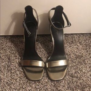 Strappy Pewter Heel